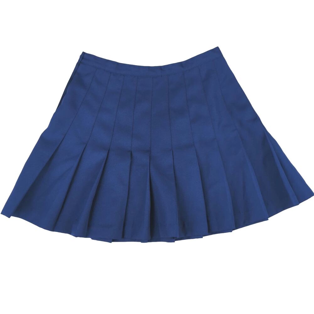 Vintage Y2K Adidas Pleated Mini Skirt Cheerleader Women's Size 6 Royal Blue - Picture 2 of 6